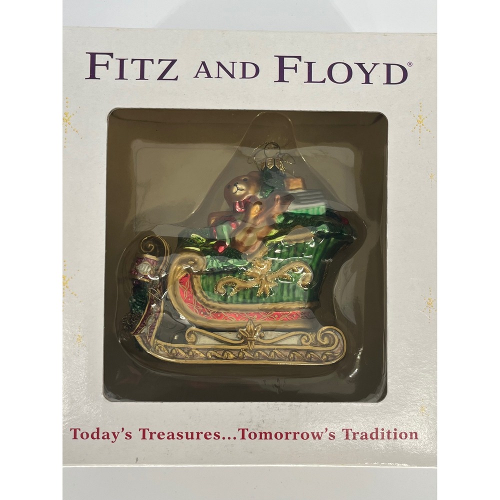 VTG Fitz and Floyd Glass Christmas Sleigh Ornament
Teddy Bear Toy Bag 03'
Retro